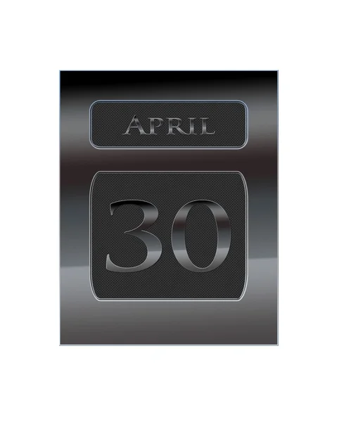 Metal calendar April 30. — Stock Photo, Image