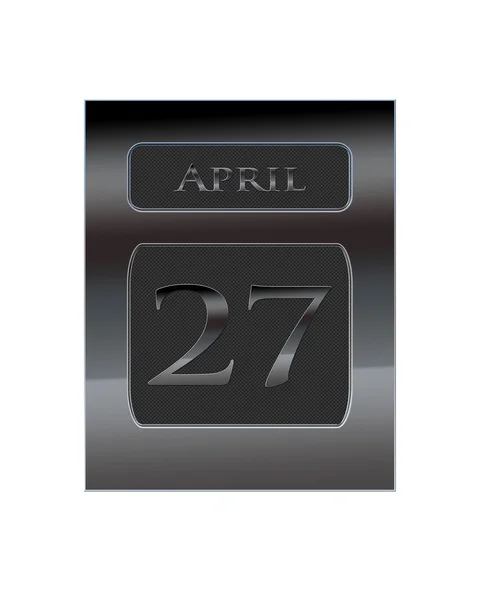 Kovový kalendář duben 27. — Stock fotografie