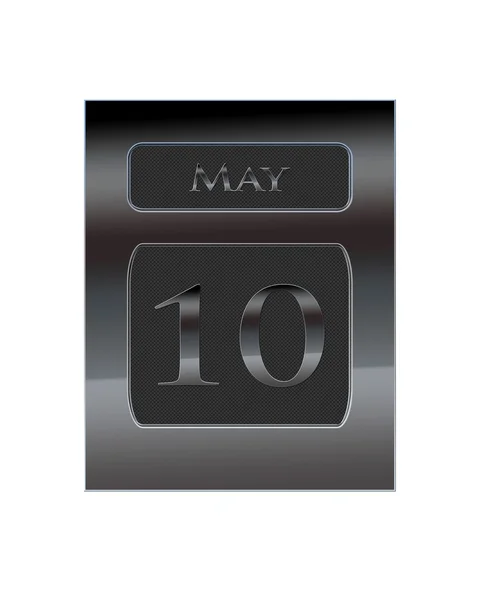 Metall kalender maj 10. — Stockfoto