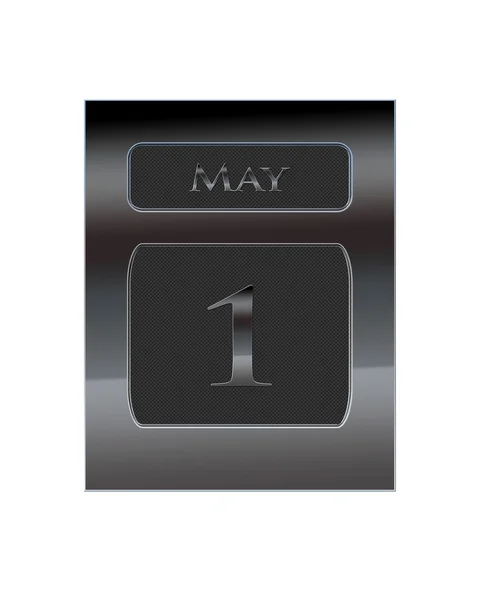 Metal calendar May 1. — Stock Photo, Image