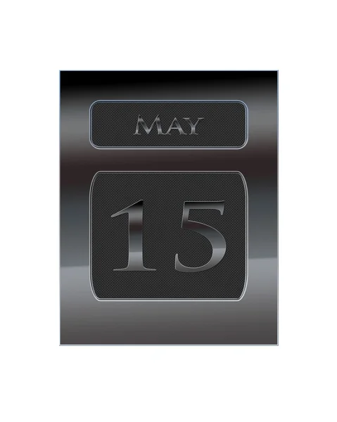 Metal calendar May 15. — Stock Photo, Image