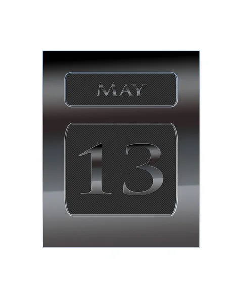 Calendario de metal 13 de mayo . —  Fotos de Stock