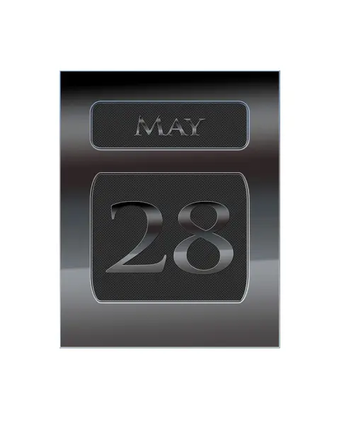 Metal calendar May 28. — Stock Photo, Image