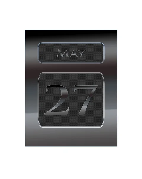 Metal calendar May 27. — Stock Photo, Image