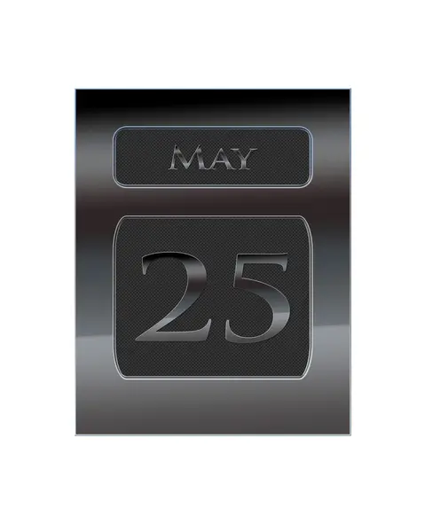 Metal calendar May 25. — Stock Photo, Image