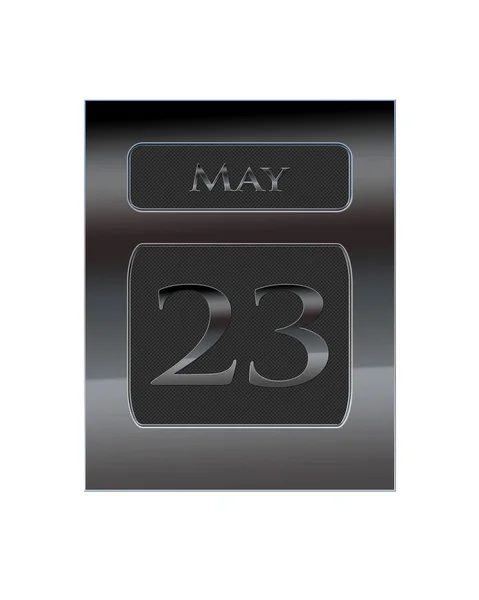 Metal calendar May 23. — Stock Photo, Image