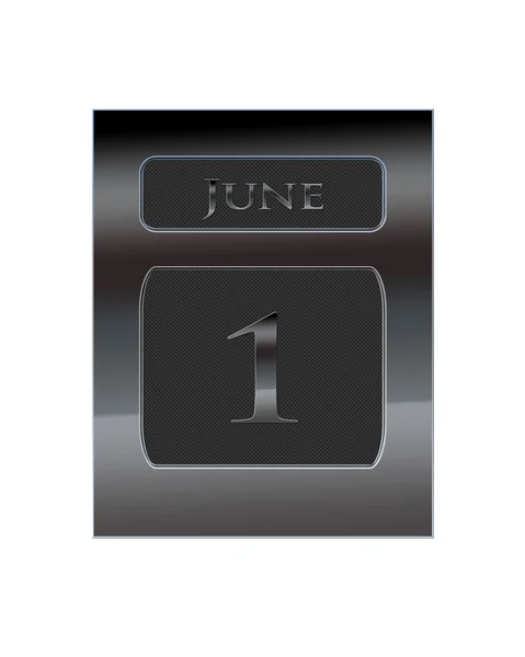 Metal calendar june 1. — Stock Photo, Image