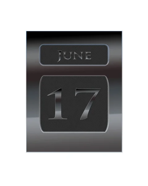Металевий календар 17 червня . — стокове фото