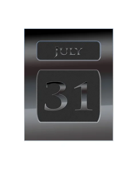 Metal calendar July 31. — Stock Photo, Image