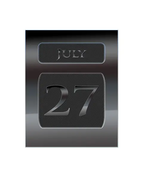 Calendário de metal 27 de julho . — Fotografia de Stock