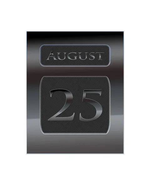 Calendario de metal 25 de agosto . — Foto de Stock