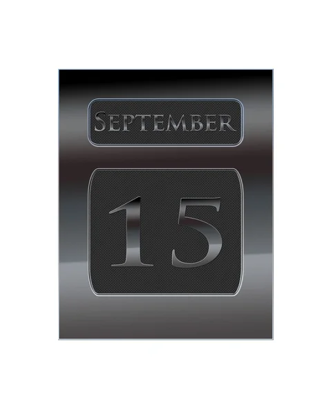 Calendario de metal 15 de septiembre . — Foto de Stock