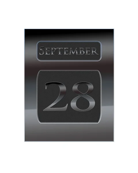 Metall kalender 29 september. — Stockfoto