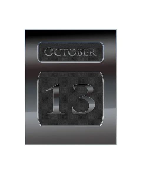Металевий календар 13 жовтня . — стокове фото