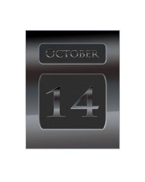 Calendario de metal 14 de octubre . — Foto de Stock