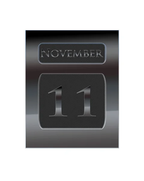Calendario de metal 11 de noviembre . —  Fotos de Stock