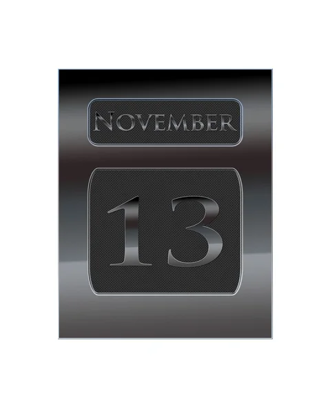 Calendario de metal 13 de noviembre . — Foto de Stock