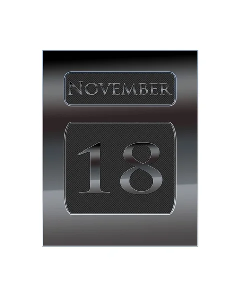 Metall kalender 18 november. — Stockfoto