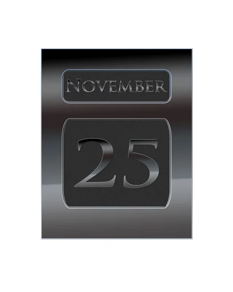 Metallkalender 25. November. — Stockfoto