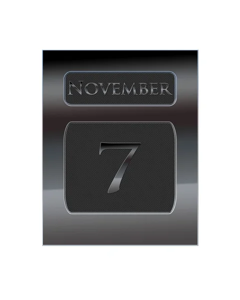 Metal calendar November 7. — Stock Photo, Image