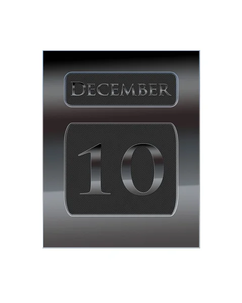 Metallkalender 10. Dezember. — Stockfoto