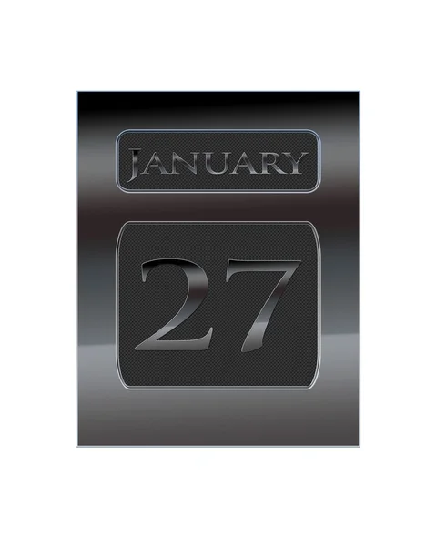 Calendario in metallo 27 gennaio . — Foto Stock