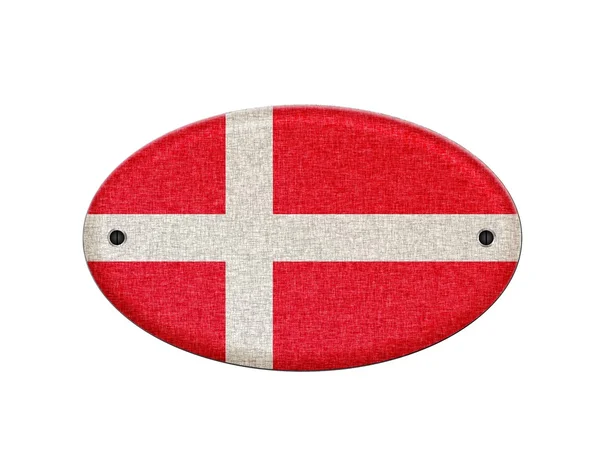 Wooden sign of Denmark. — Stock Photo, Image