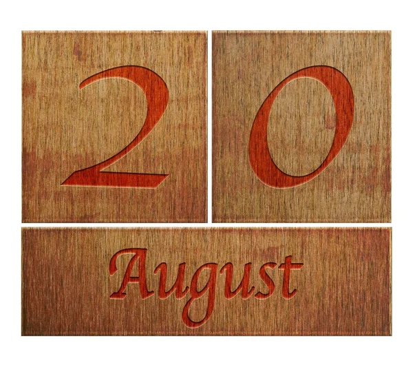 Деревянный календарь . — стоковое фото