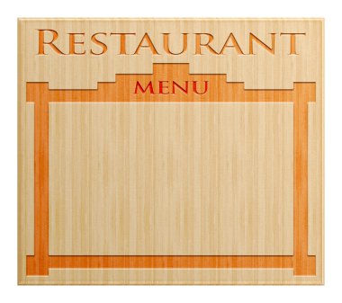 ahşap Restoran Menü.