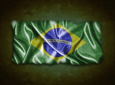 Vintage Brezilya bayrağı.
