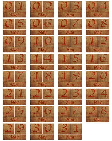 Calendario in legno può — Foto Stock