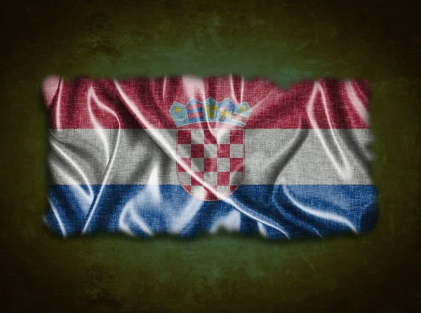 Vintage Kroatië vlag. — Stockfoto