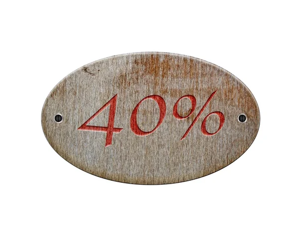 Desconto de 40 por cento . — Fotografia de Stock
