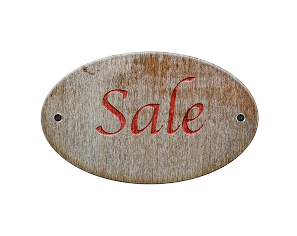 Wooden sign of sale. — Stock Photo, Image