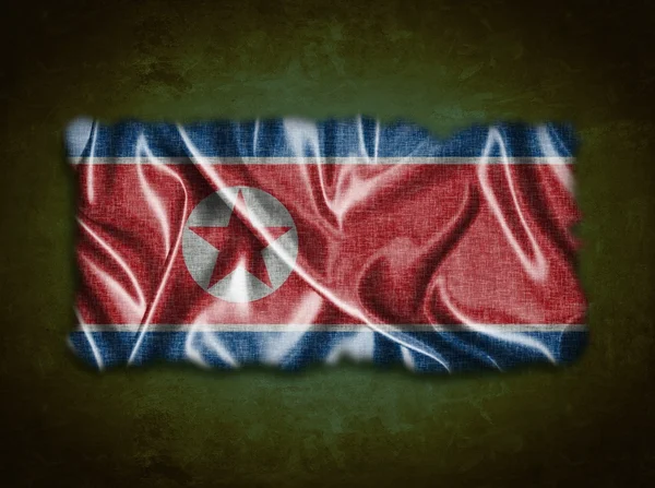 Vintage North Korea flag. — Stock Photo, Image