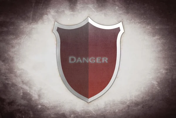 Danger shield. — Stock Photo, Image