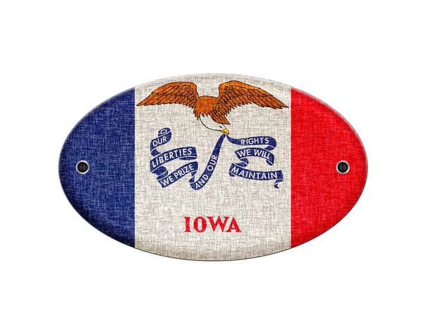 Wooden sign of Iowa. — Stock Photo, Image