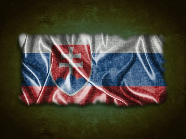 Vintage Slovakya bayrağı. — Stockfoto