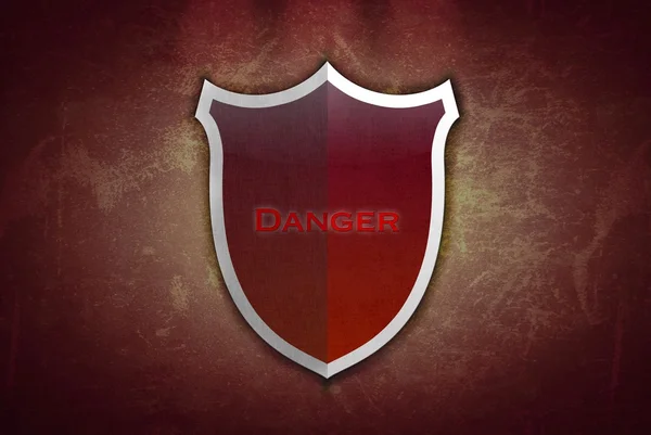 Danger shield. — Stock Photo, Image