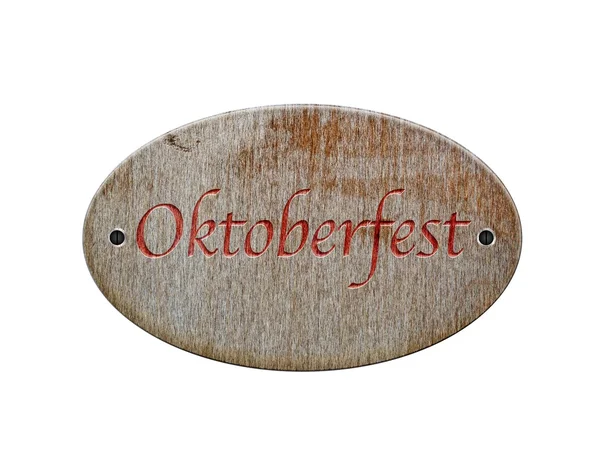 Ξύλινη πινακίδα του oktoberfest. — Φωτογραφία Αρχείου