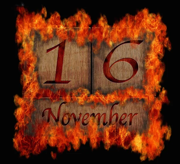 Holzkalender vom 16. November. — Stockfoto