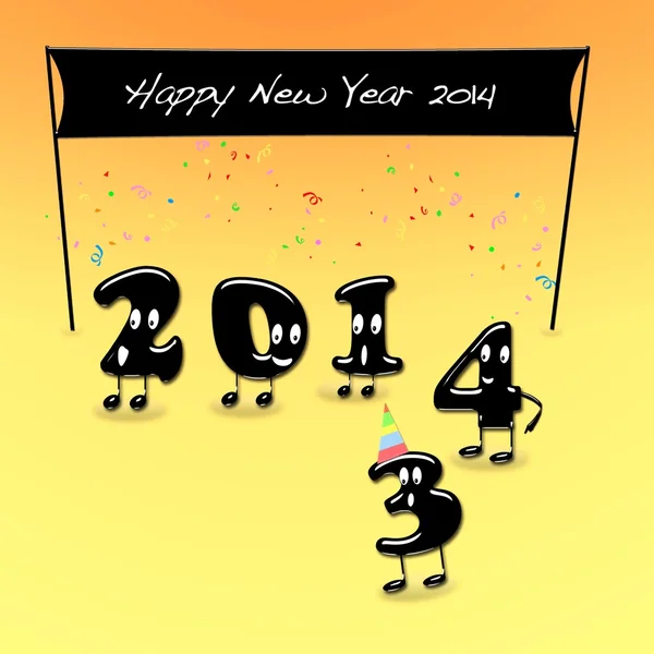 Ευτυχισμένο το νέο έτος 2014. — Φωτογραφία Αρχείου