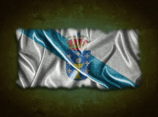 Bandiera vintage Galizia . — Foto Stock