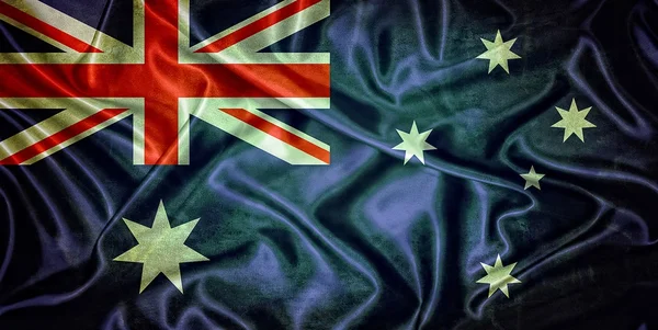 Ročník vlajka Austrálie. — Stock fotografie