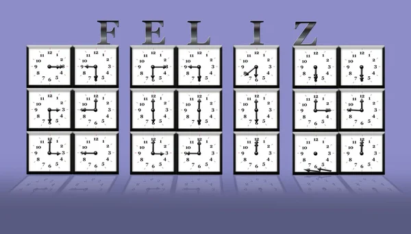 2014 time clock — Zdjęcie stockowe