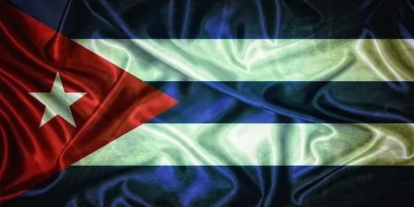 Винтажный флаг Кубы . — стоковое фото