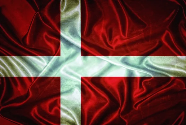ビンテージ デンマークの旗. — ストック写真