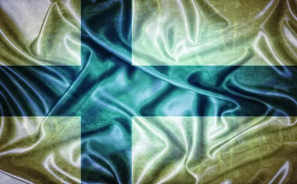빈티지 핀란드 깃발. — 스톡 사진