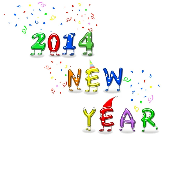 Felice anno nuovo 2014. — Foto Stock