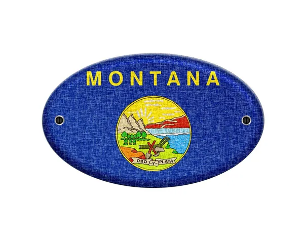 Drewniany znak Montana. — Zdjęcie stockowe